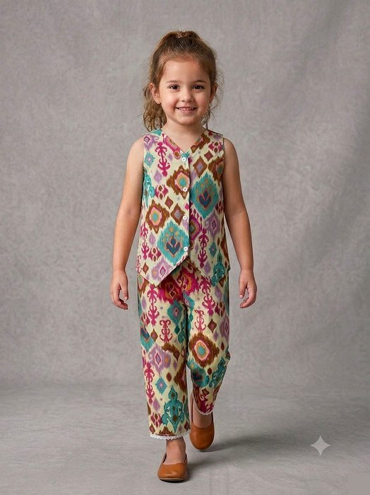 Ikat waistcoat set